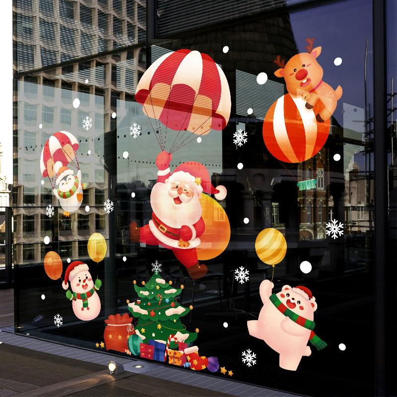 

Рождественские наклейки на окна Рождественские наклейки на стены Наклейки на стены в детской комнате Веселые рождественские украшения для дома Наклейки на Новый год