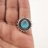 Blue Cat's Eye Gemstone Ring, 925 Sterling Silver Ring Jewelry, Handmade Jewelry Ring, Balancing Jewelry Gift For Women