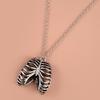 Exaggerated Metal Heart Pendant Necklace, Gothic Collarbone Chain, Cool  Necklace