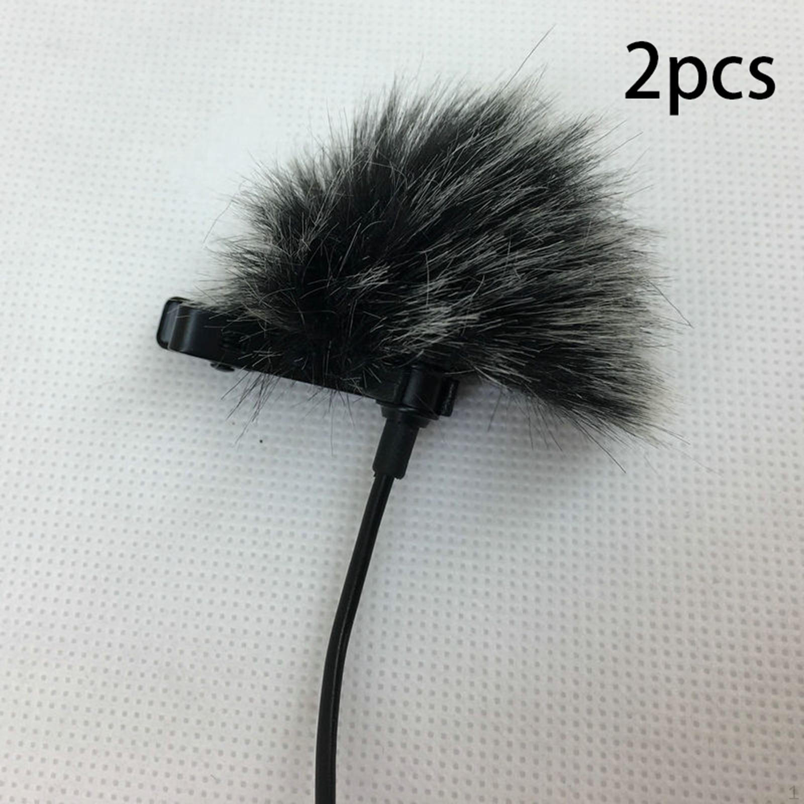 

2 шт. пушистые муфты микрофон ветрозащитный микрофон звукопоглощающий многоразовый
