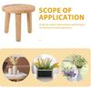 Milisten Wood Stool Plant Table, MidCentury Plant Stand Tall Holder Flower Pot Khaki