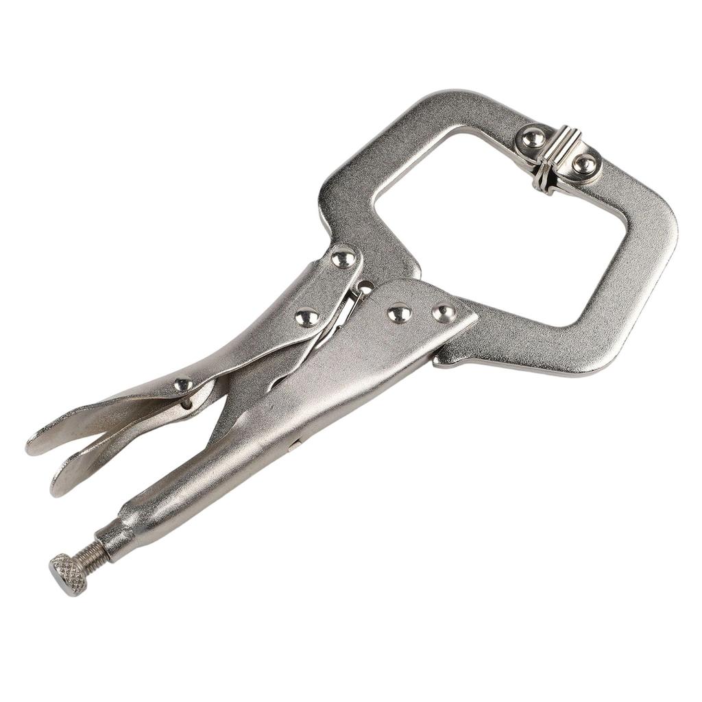 Steel Locking C Clamp Pliers 9 Inch for Welding Fabrication Wood Tenon Alignment and General Purpose Clamping Tasks