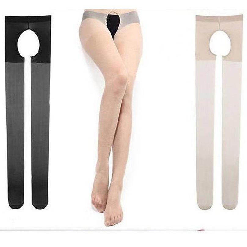 Love Story Women's Transparent Open Crotch Pantyhose & Underwear Set