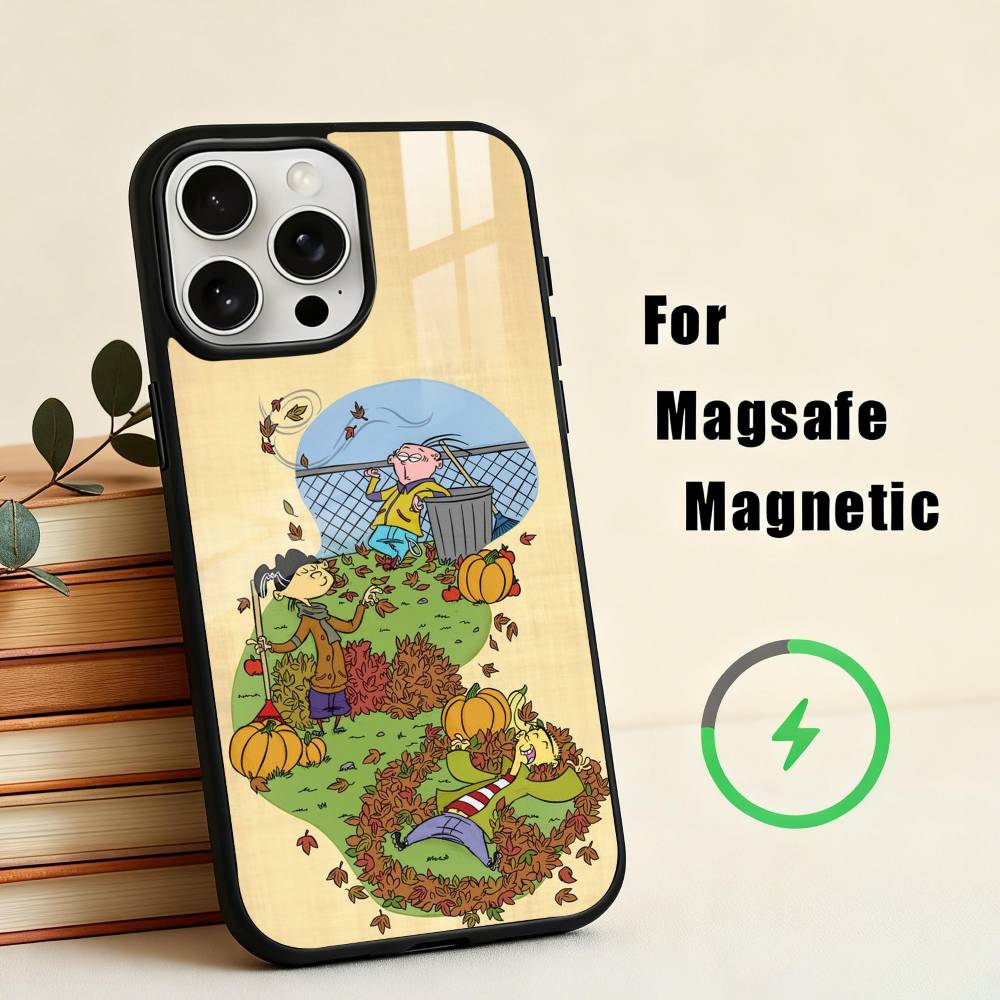 Funny C-Cartoon-N E-Ed E-Edd N Eddy Phone Case For iPhone17,16,15,14,13,12,11 Plus,For Magnetic Wireless Charge Cover