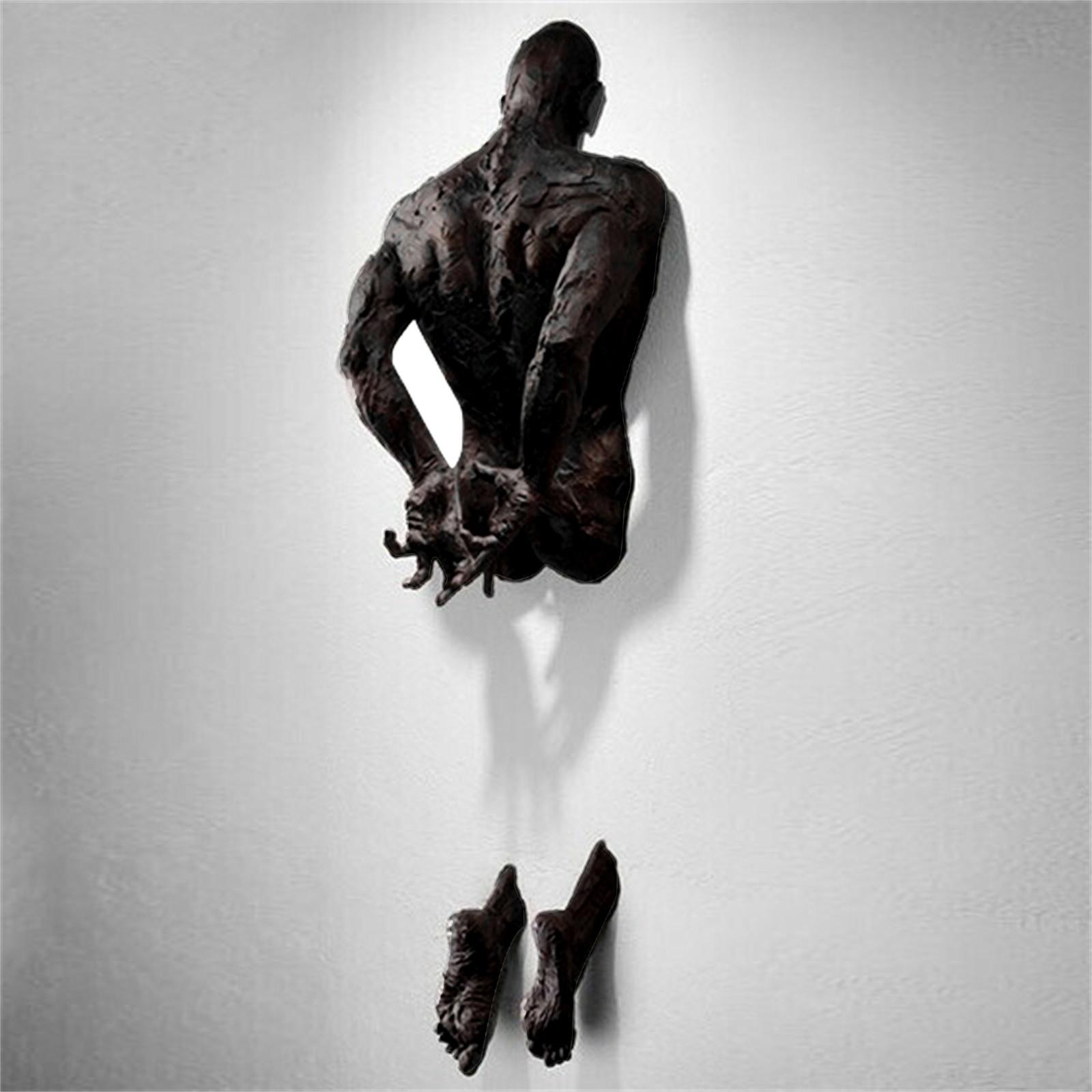 

Креативная имитация человеческой скульптуры, подвеска, настенный декор, металлическая человеческая скульптура, настенное искусство, подвесное украшение для гостиной, описание: One Size