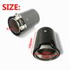 1× Matte Carbon Fiber Style Car Exhaust Pipe End Tail Tip 67mm inlet 90mm outlet