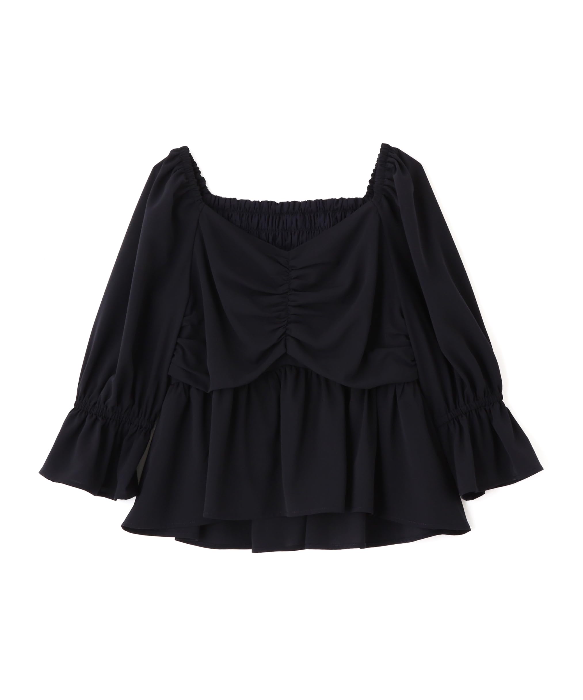 

Proportion Body Dressing Front Gathered Navy Women s 2-Way Blouse,