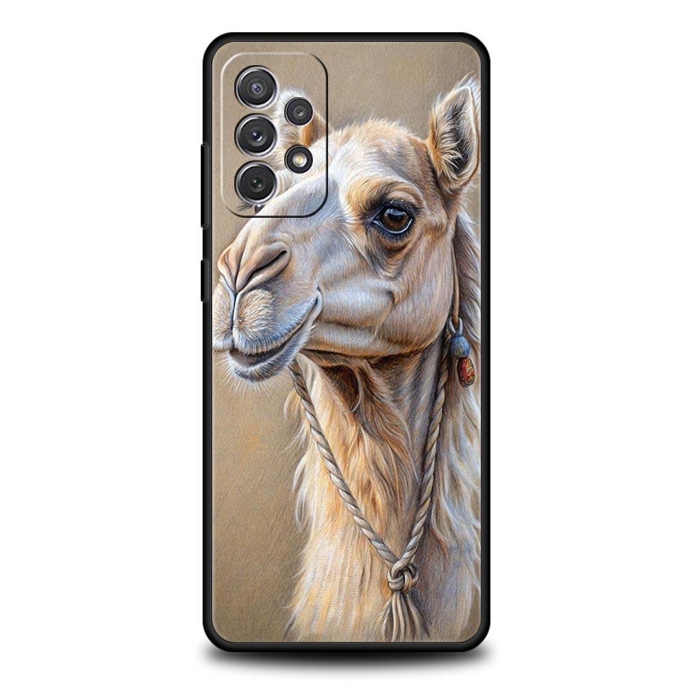 Animal Camel Phone Case for Samsung Galaxy A55 A35 A15 A14 A13 A25 A54 A51 A71 A72 A73 A32 A52 A41 5G Soft TPU Shell Fundas Bags