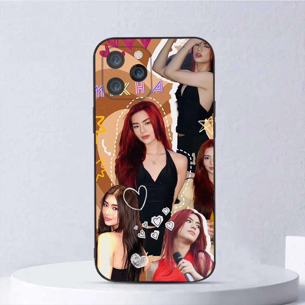 

group BINI Mikha Singer Phone Case For iPhone 15,14,13,12,11,Plus,Pro Max,XS,X,XR,SE,Mini,8,7 Soft Silicone Black Cover iPhoneXS