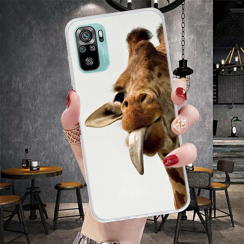 Cute Cartoon Giraffe Animal Soft Phone Case For Xiaomi Redmi Note 15 14 14S 13 12 Pro Plus 12S 11 11S 11E 10 10S 11T 5G Fundas C