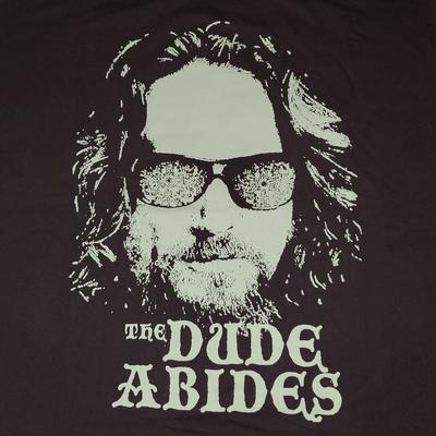 The Big Lebowski The Dude Abides Koszulka z twarzą Czarna Unisex S-5XL 1H0193 Koszulka Unisex