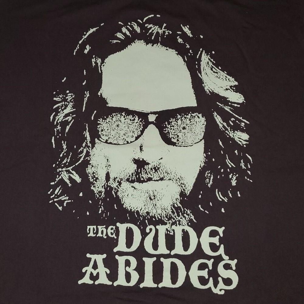The Big Lebowski The Dude Abides Face Shirt Black Unisex S-5XL 1H0193 Unisex T-Shirt XXXXL