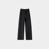 Stylish Wide-Leg Winter Blend Mulberry Silk & Wool Women's Casual Trousers with Center Crease