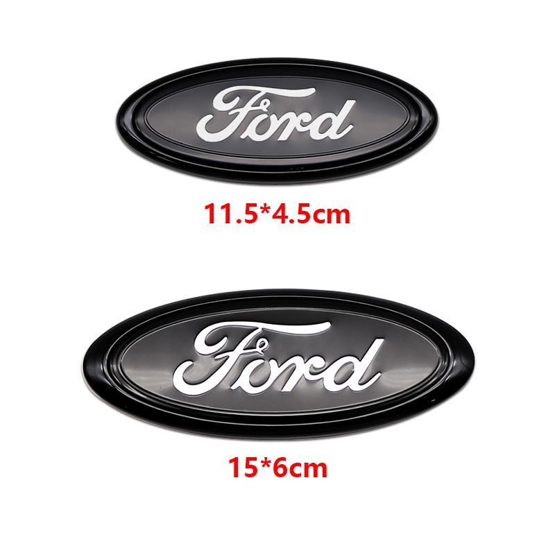 UJOV9 Ford 11.5cm 15cm Logo ABS Material For Ford Fiesta Ranger Mondeo Fusion Escape Edge Focus Mustang Rear Trunk Emblem Accessories