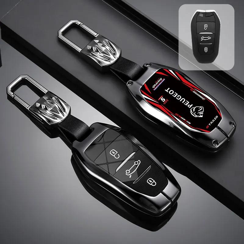Car Sticker 2025 Hot Coolly Car Smart Remote Key Case Cover For Peugeot 308 408 508 2008 3008 4008 5008 For Citroen C4 C6 C3-XR