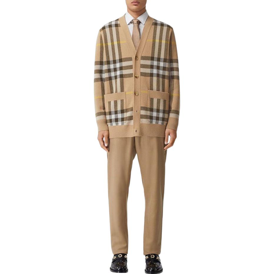 Burberry Iconic Check Motif Cashmere Cardigan 80540981