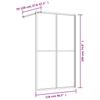 Walk in Shower Screen with Tempered Clear Glass and Gold Finish 118 x 195 cm