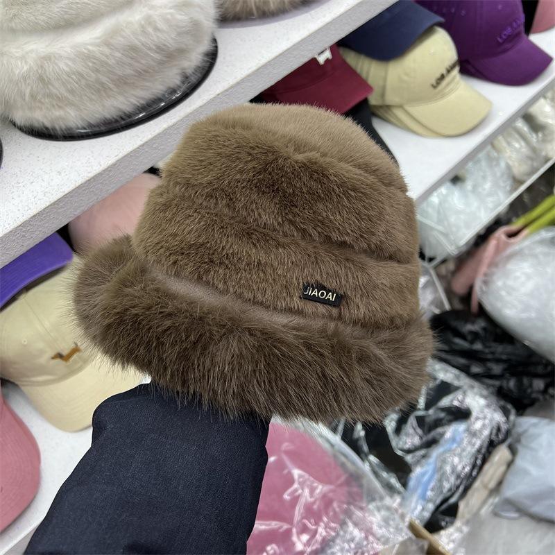 

Пушистая плюшевая защита для ушей панама универсальная утолщенная теплая плюшевая панама M（56-58cm） темно-коричневого