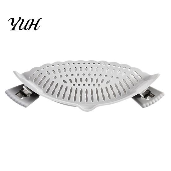 Practical Kitchen Accessory for Home Silicone Pot Edge Strainer, Clip-on Colander Pasta Vegetables, Multipurpose Food Strainer Non Slip Drainer