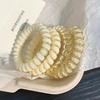 Telephone Cord Scrunchies Spiral Hair Ties Gradient Color Checkered Print Phone Cord Elastic Hair Band Hair Accessories
