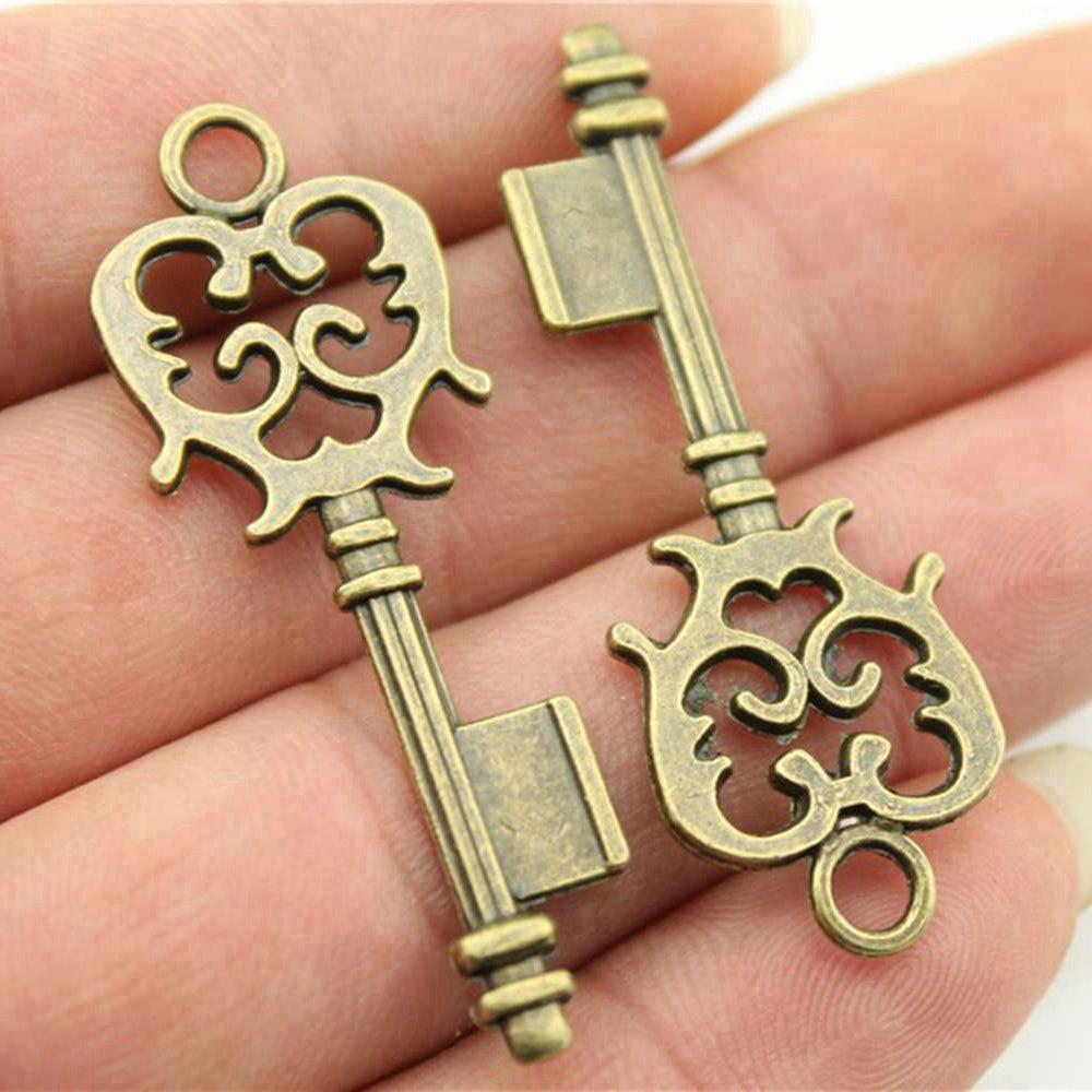 Key And Lock Charms Pendant Child Jewellery Massive Funny Art Supplies