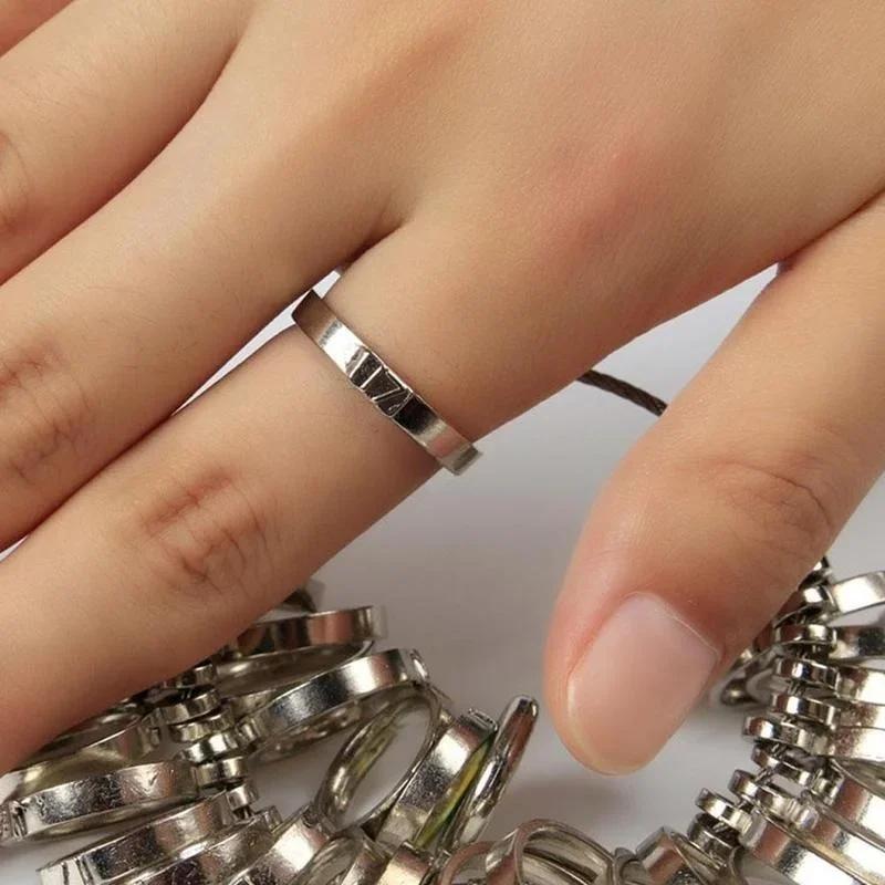 Fashion Accessories Metal Ring Sizer Guage Mandrel Finger Sizing Measure Stick Standard Tool Jewelry Equipments Accessories