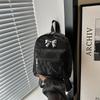 Schoolbag Bow Backpack Women's Niche Design Fashion Korean Edition School Bag 1011 Autumn and Winter Lightweight Small Travel Backpack