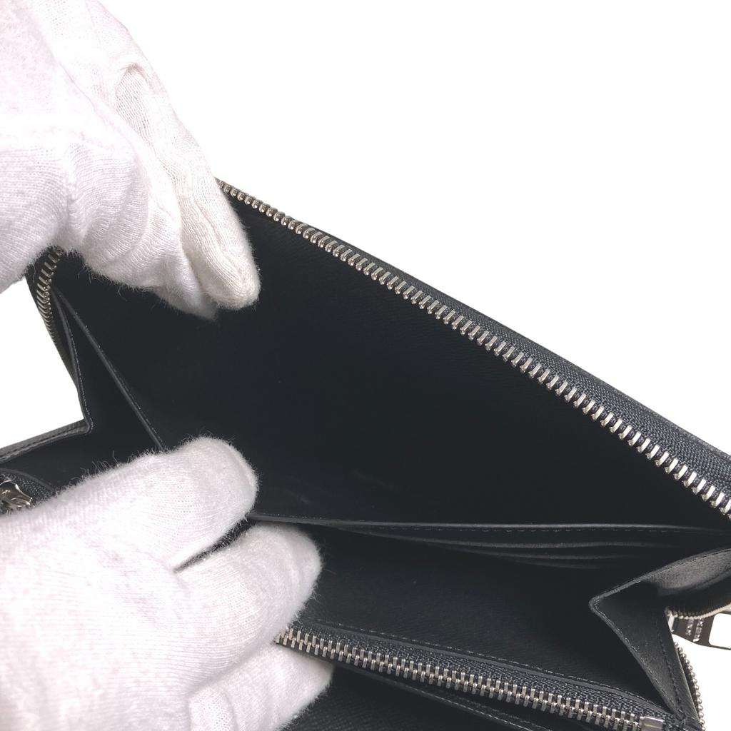 Louis Vuitton Zippy Organizer M60632 Long Wallet Purse Epi Leather Noir Black Used