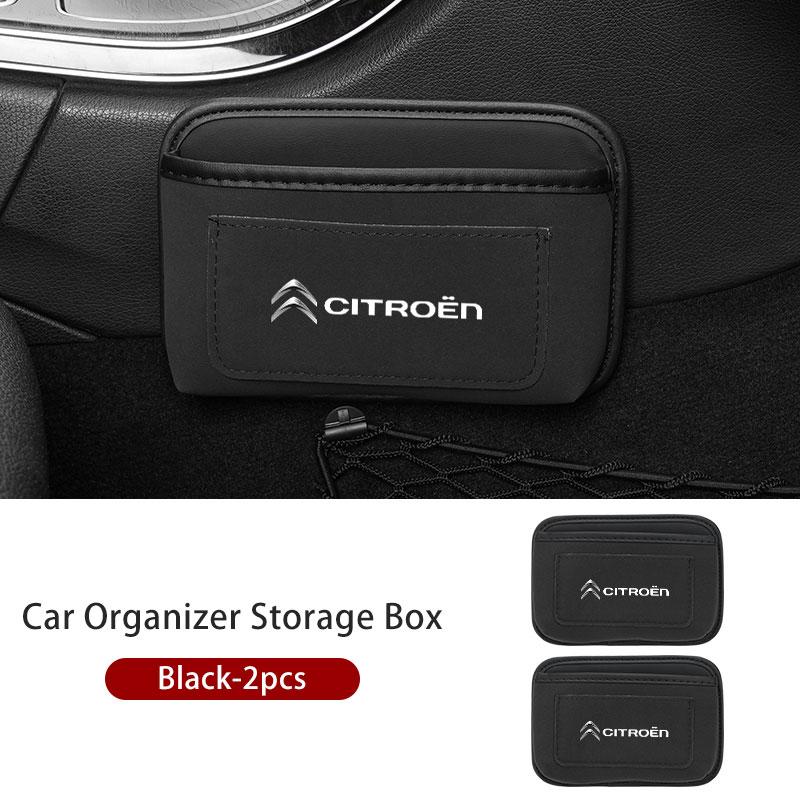 Boîte Auto Coller Cartes Téléphone Clé Auto-adhésif Poche de Rangement Pour Citroen C4 C3 C5 C1 C2 C6 VTS C4L DS3 DS4 DS5 Grand