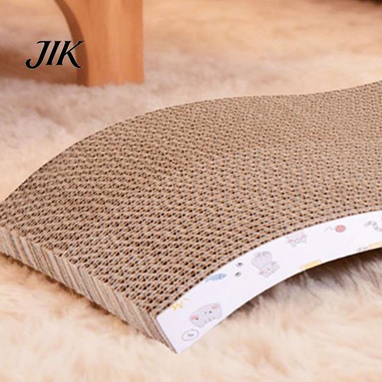 Eco Friendly Cat Scratcher Scratching Post No-Shedding High-Density Corrugated Paper Scratch Toy Wave Shape Design Household Reusable Pad