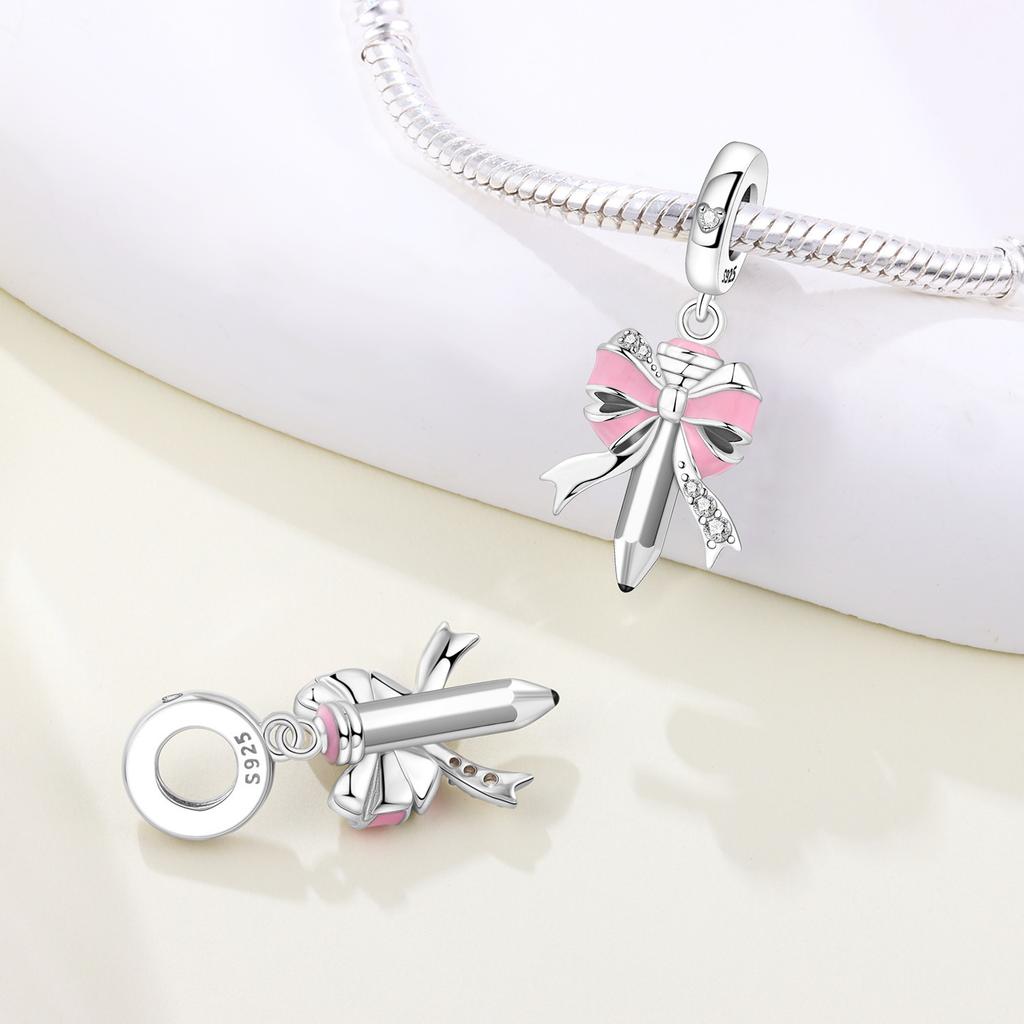 Orstarry S925 Silver Charm Headphones Musical Daily Essentials Pendants For Bracelet DIY Jewelry Making Women Gift