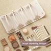 4in 1 Makeup Bag Mesh Cosmetic Case for Women Portable Travel Toiletries Organizer Beauty Zipper Brushes Lipstick Storage Bag