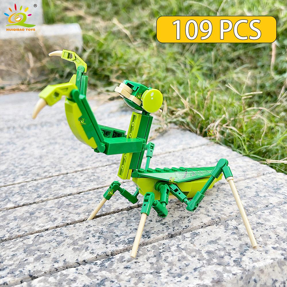 Non-Toxic Creative Moc Insect Building Blocks Bee Dragonfly Ant Mantis Butterfly Children'S Assembled Toys Animal Ornaments Gifts