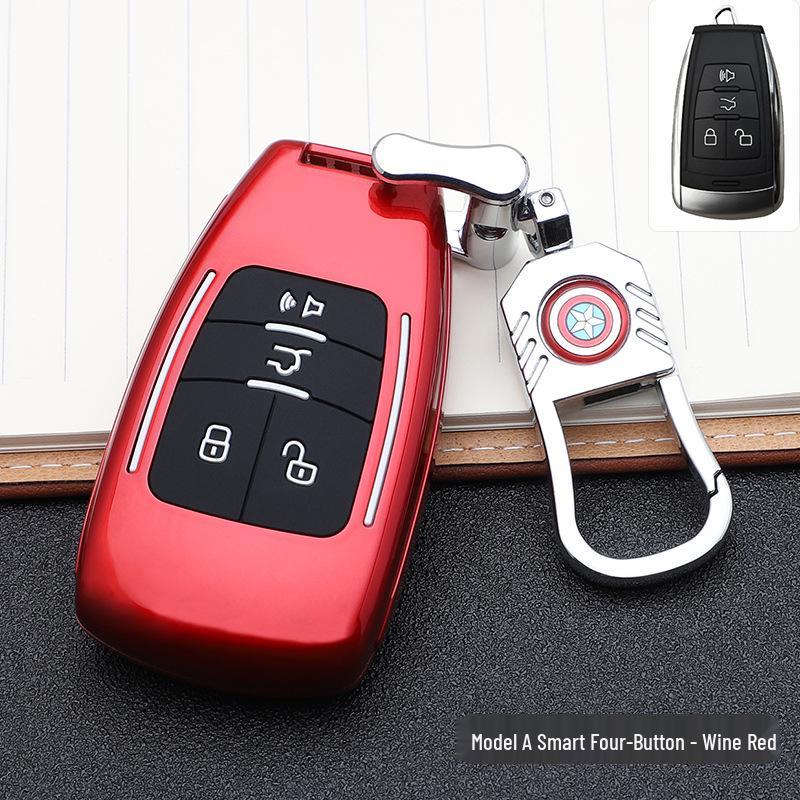 BAIC-Marvel Car Key Cover: Stylish & Personalized Remote Shell with Buckle