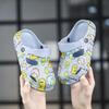 Summer Closed-Toe Non-Slip Cartoon Slippers for Men, Women, and Children - Indoor/Outdoor Durable Graffiti Beach Shoes