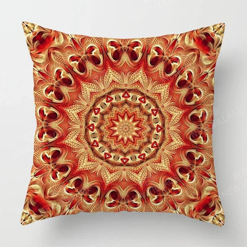 Fall Home Decor Autumn Living Room Throw Pillow Cover Sofa Boho Cushion Cover Mandala 45x45cm 45*45 50x50 60x60cm 40*40 40x40cm
