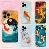 Koi Goldfish Transport Phone Case For iPhone 17,16,15,14,13,12,11,Pro,XS,Max,XR,Plus,E,SE4,Mini Shockproof Soft Cover