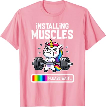 Funny Cute Unicorn Workout Gym Fitness Weightlifting Gift T-Shirt