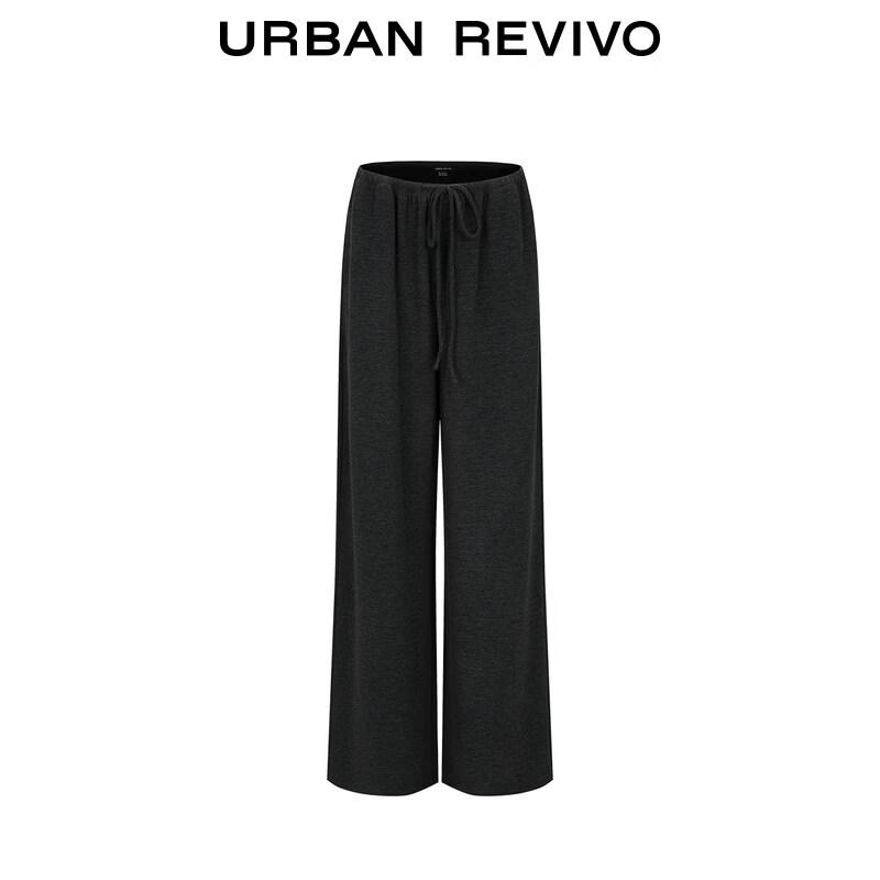 UR 2026 Spring Women's Drawstring Wide-Leg Pants