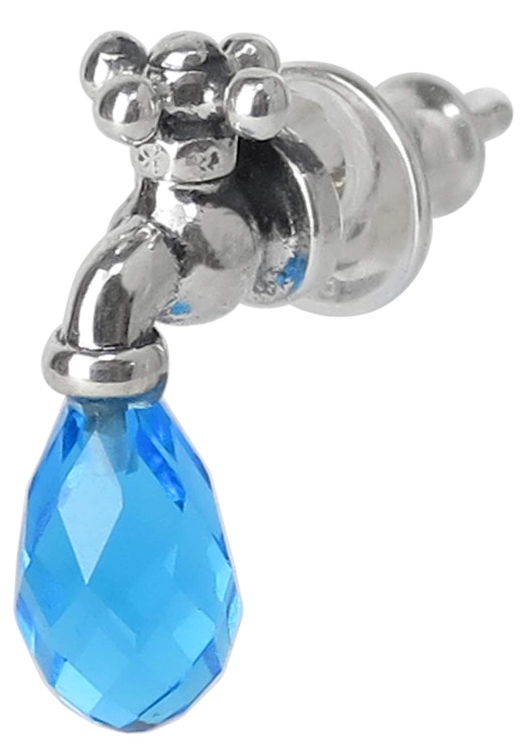 

Note by Sync Note by Monroe Faucet Light Blue for one Silver 925 for Men and Women [Sync Dr. Monroe] Dr. Earrings, (1P, ear), Stud, Unique,