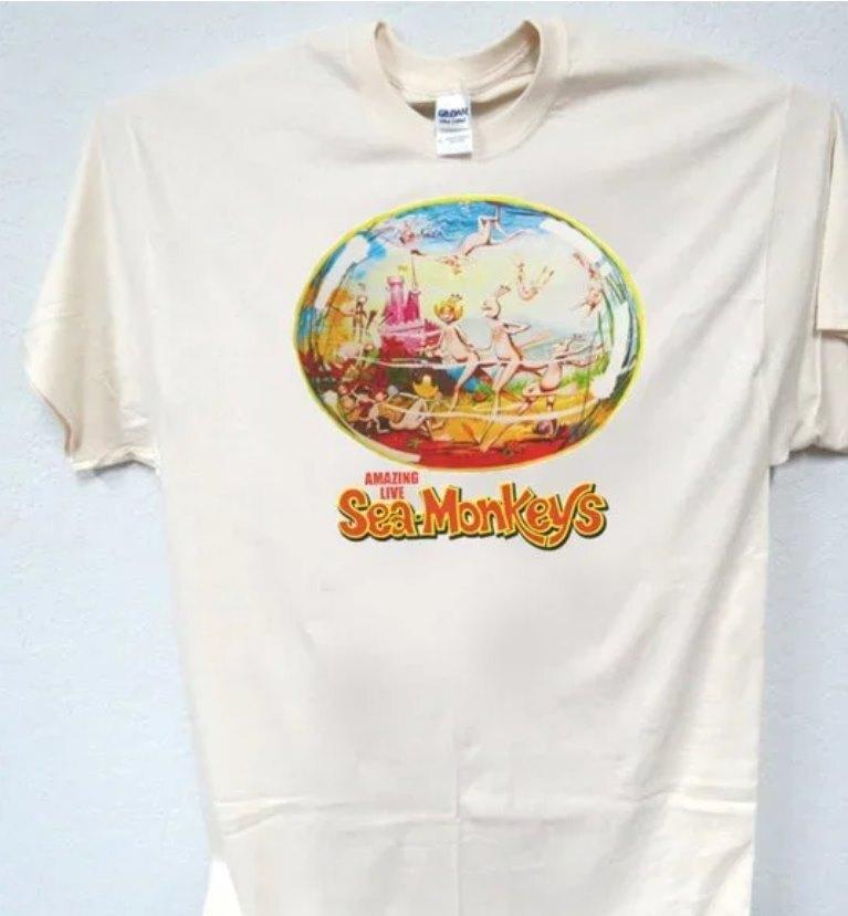SEA MONKEYS VINTAGE CARTOON COOL MENS TEE S
