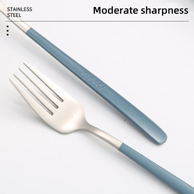 304 Stainless Steel Spoon Fork Chopsticks Cutlery Set Portable Dinnerware Kit Lunch Tableware Box Travel Kitchen Accessories