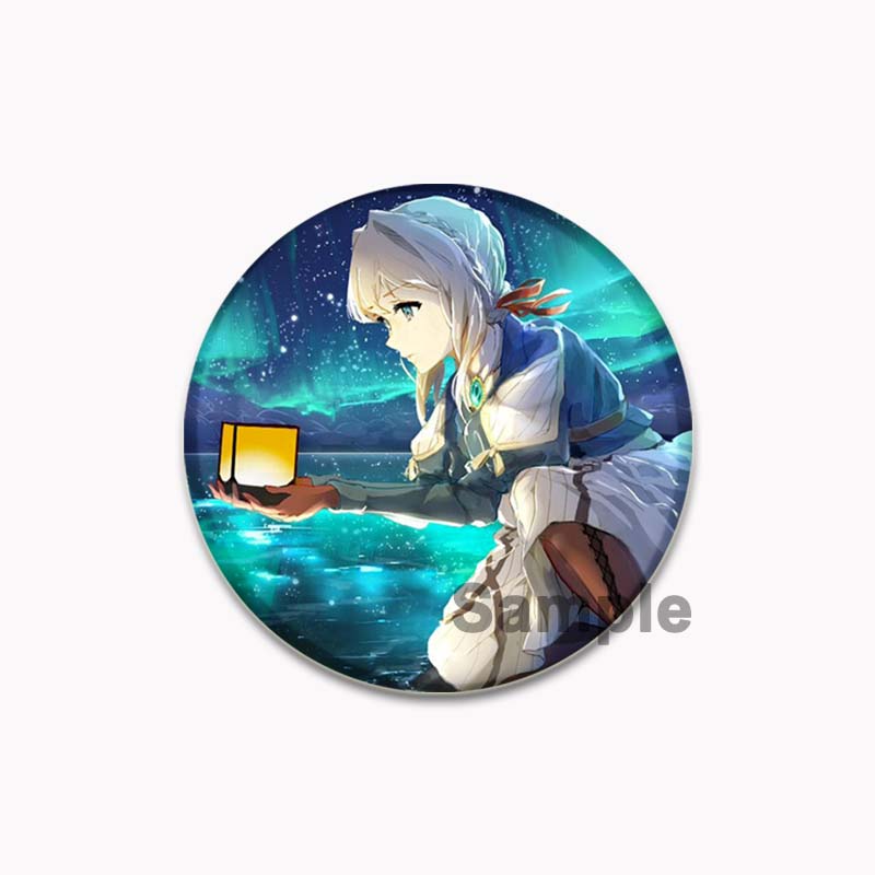 32/44/58mm 58mm Jewelry Accessories Gifts Anime Violet Evergarden Brooches Cosplay Handmade Badges Lapel Pins Backpack Clothes Decoration