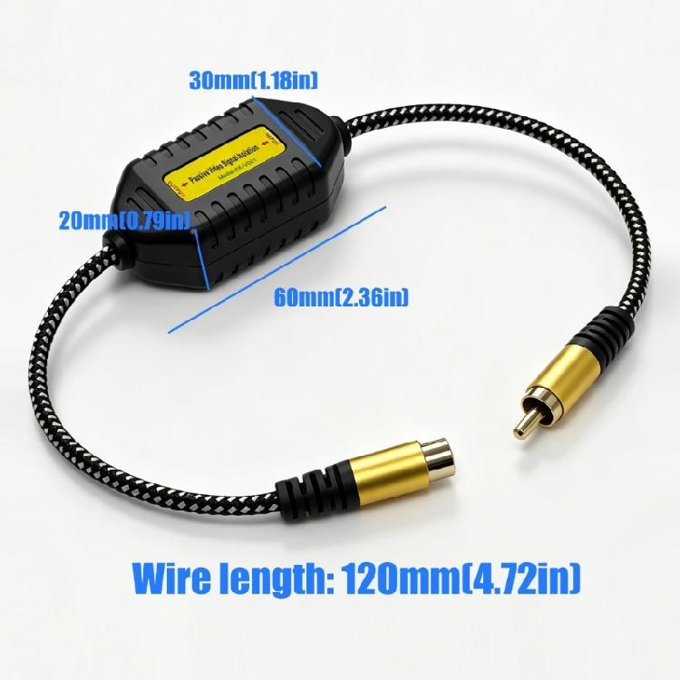 1080P Video Ground Looping Isolator Inlines Noise Filter for Analog Video Wiring, Backup Camera Installations and CCTV Signal Way
