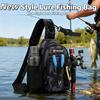 Multifunktionale Köderfischerei-Tasche, Angelgeräte-Rucksack aus Nylonmaterial, geeignet für Camping und Angeln