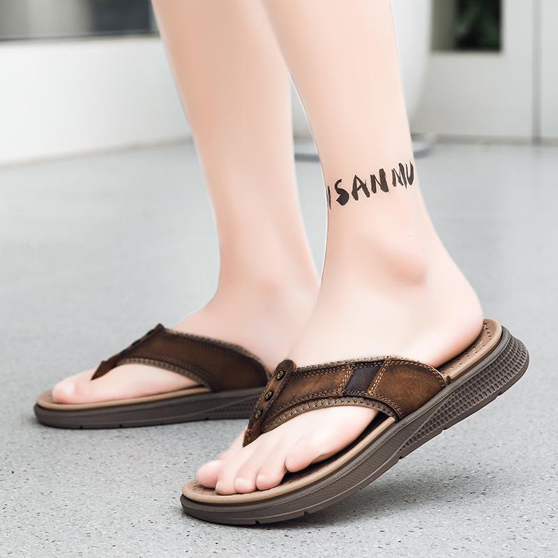 Fashion Summer casual men's slippers Breathable and Comfortable Luxury Style Outdoor leisure beach Street Plus Size Quality shoes