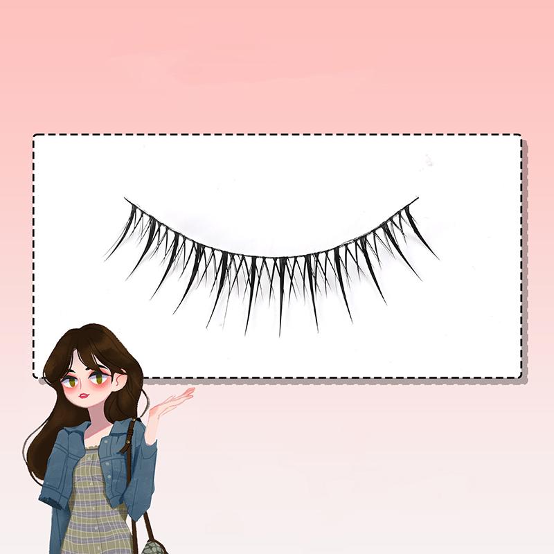 Kreslená Dítě Matka Narozená Pocit Démon Přirozené Umělé Řasy Kus Celých Jemných Stonkových Řas