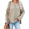 Women S Casual Loose Solid Color Long Sleeve Knit Cardigan With Buttons
