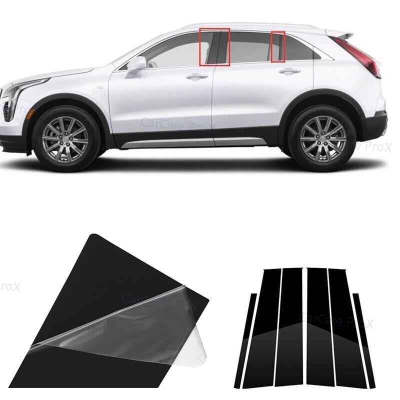 ABS Bc Pillar Panel Window Painted Black Trim Covers For Cadillac XT4 2019-2023