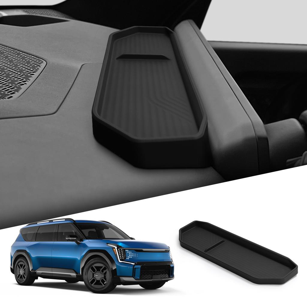 For Kia EV9 2025-2025 Car Dashboard Tray Silicone Center Console Hidden Storage Box Behind Screen Tidying Interior Accessories